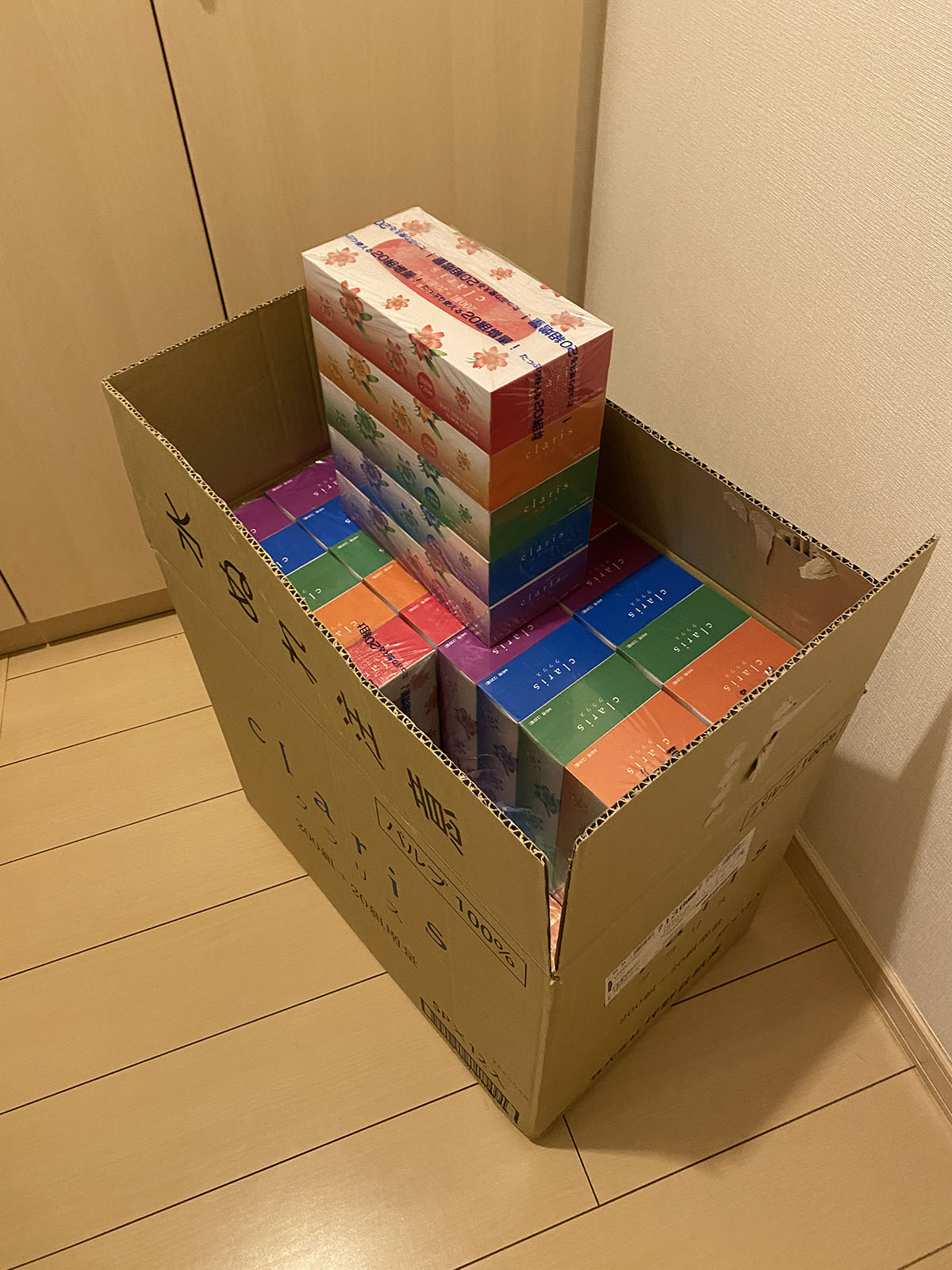 【ふるさと納税】クラリスボックスティッシュ60箱［栃木県小山市］